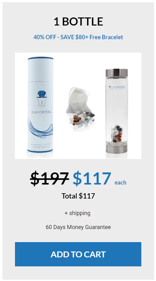 Slim Crystal Water Bottle Pricing 1